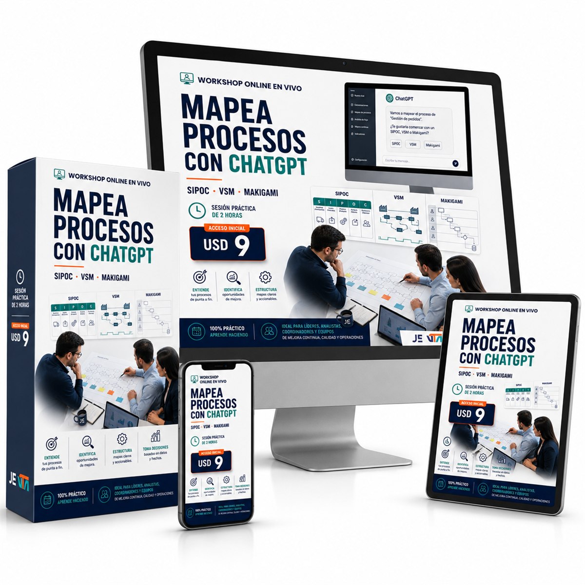 Mapea procesos con ChatGPT — Workshop en todos los dispositivos